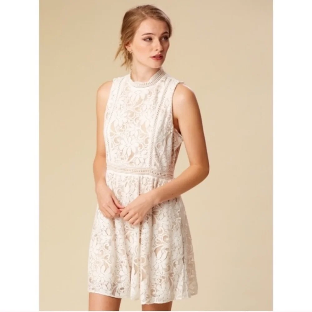 Altar'd State cream floral lace dress - Picture 1 of 5